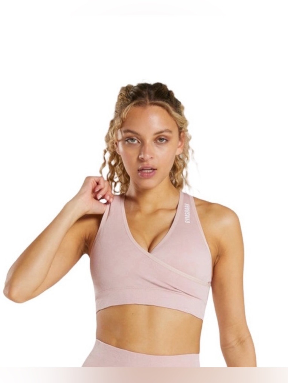 Gymshark ADAPT CAMO SEAMLESS SPORTS BRA pink small